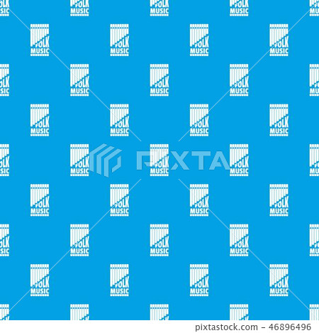 Flute pan pattern vector seamless blue - Stock Illustration [46896496 ...