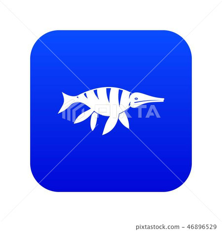 Aquatic dinosaur icon digital blue Aquatic dinosaur icon digital blue 46896529