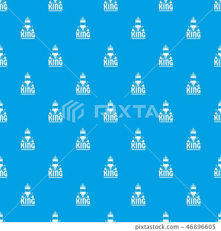 King pattern vector seamless blue - Stock Illustration [46896605] - PIXTA