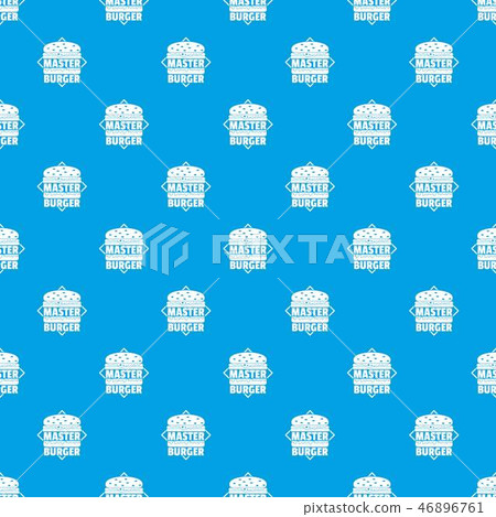 Master burger pattern vector seamless blue 46896761