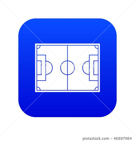 Soccer field icon digital blue - Stock Illustration [46897064] - PIXTA