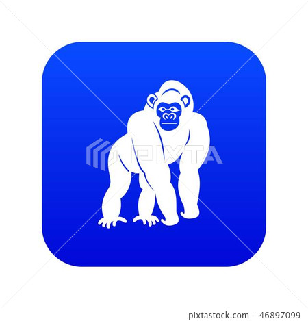 Bonobo icon digital blue Bonobo icon digital blue 46897099