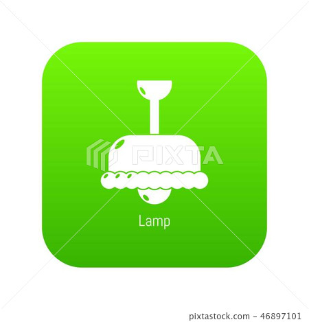 Chandelier icon green vector 46897101