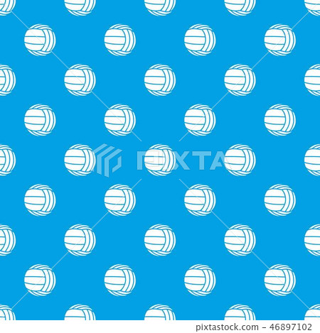 Modern volleyball pattern vector seamless blue Modern volleyball pattern vector seamless blue 46897102