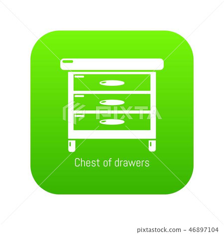 Nightstand icon green vector 46897104
