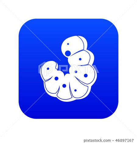 Worm icon digital blue 46897167