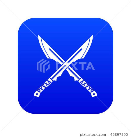 Japanese Tanto daggersicon digital blue 46897390