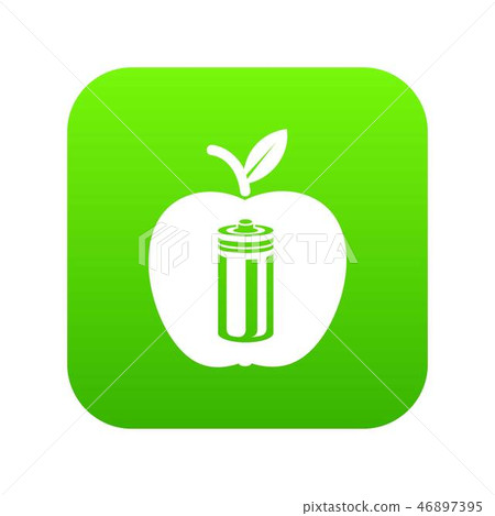 Bottle apple icon green vector 46897395