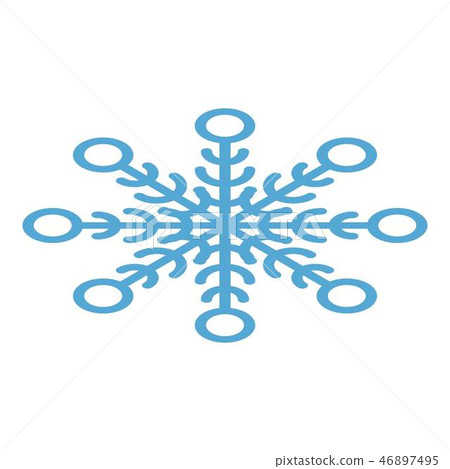 Abstract snowflake icon, isometric style 46897495