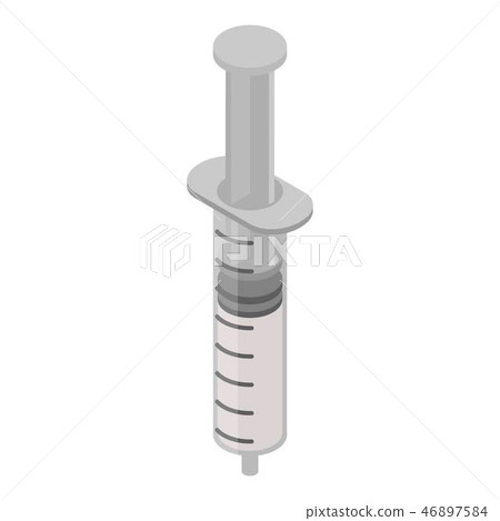 Insuline syringe icon, isometric style 46897584