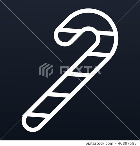Christmas candy stick icon, outline style Christmas candy stick icon, outline style 46897585