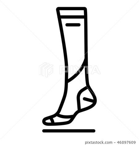 Soccer sock icon, outline style 46897609