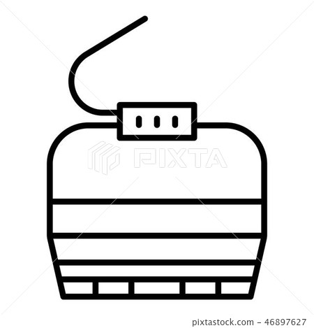 Cable car cabin icon, outline style Cable car cabin icon, outline style 46897627
