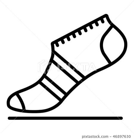 Fashion sock icon, outline style 46897630