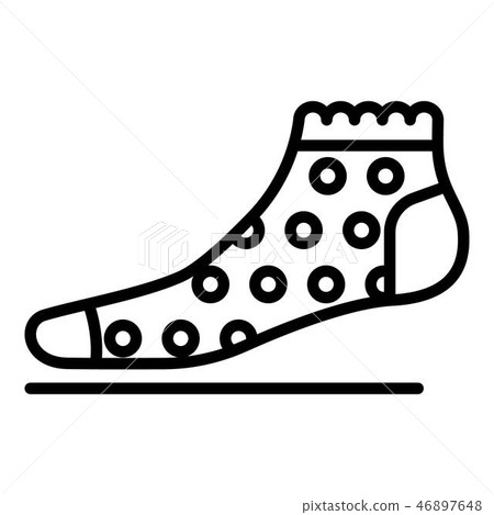 Female sock icon, outline style 46897648