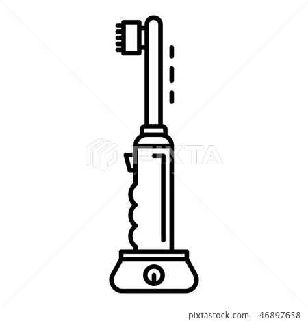 Electric toothbrush icon, outline style - Stock Illustration [46897658 ...