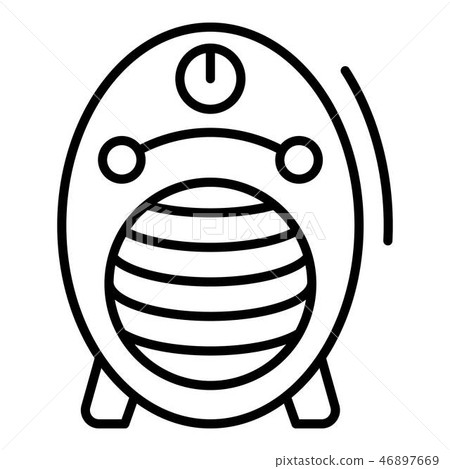 Electric heater icon, outline style Electric heater icon, outline style 46897669