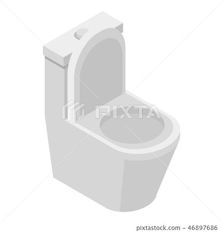 Toilet icon, isometric style Toilet icon, isometric style 46897686