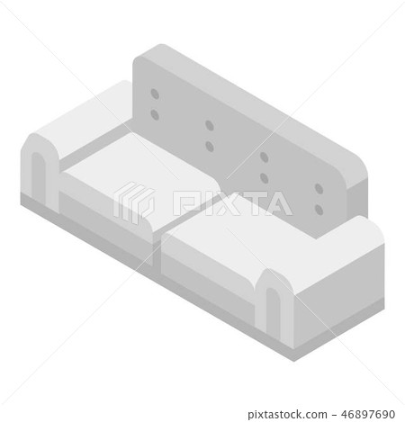 White sofa icon, isometric style White sofa icon, isometric style 46897690