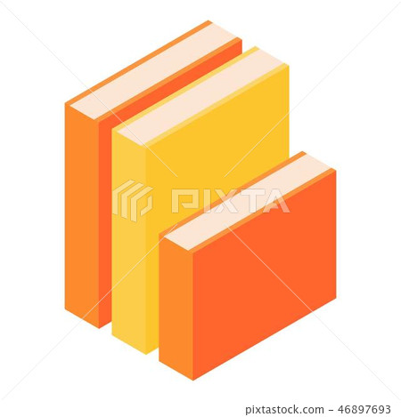 Stack of books icon, isometric style Stack of books icon, isometric style 46897693