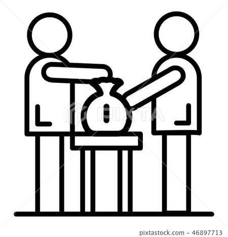 Corruption business icon, outline style 46897713