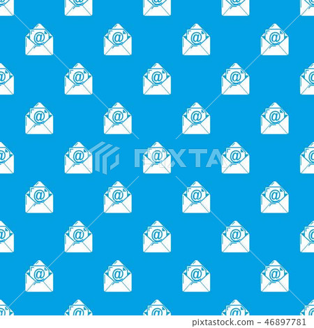 Email pattern vector seamless blue - Stock Illustration [46897781] - PIXTA