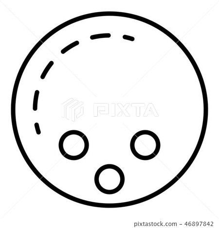 Bowling ball icon, outline style Bowling ball icon, outline style 46897842