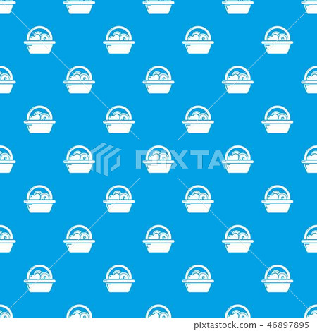Basket donate pattern vector seamless blue 46897895