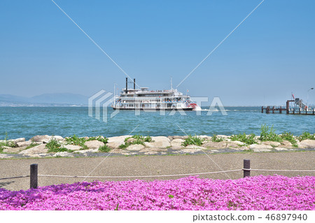 Outer lake boat of Lake Biwa Outer lake boat of Lake Biwa 46897940