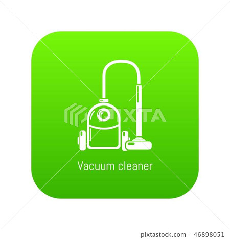 Vacuum cleaner icon green vector Vacuum cleaner icon green vector 46898051