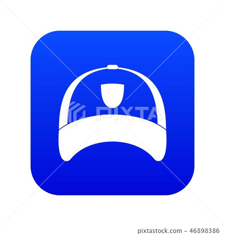 Winter hat icon digital blue 46898386