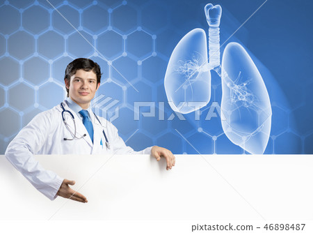 Doctor with banner 46898487