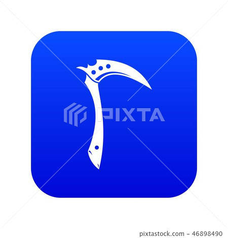 Kama weapon icon digital blue 46898490