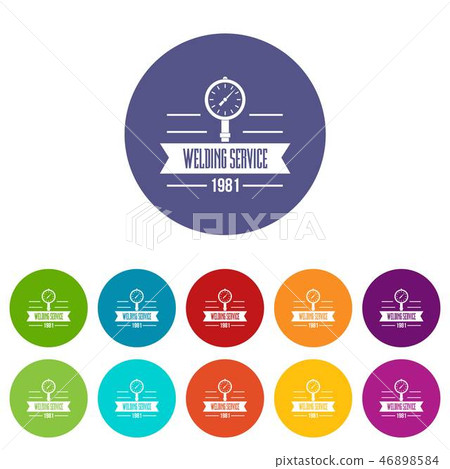 Welding service icons set vector color 46898584