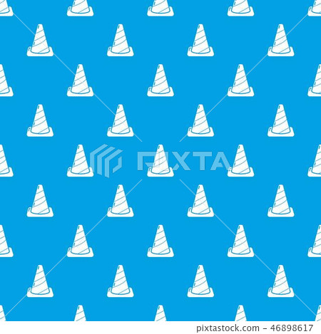 Cone road pattern vector seamless blue - Stock Illustration [46898617 ...