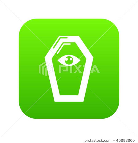 Pharaoh coffin icon green vector 46898800