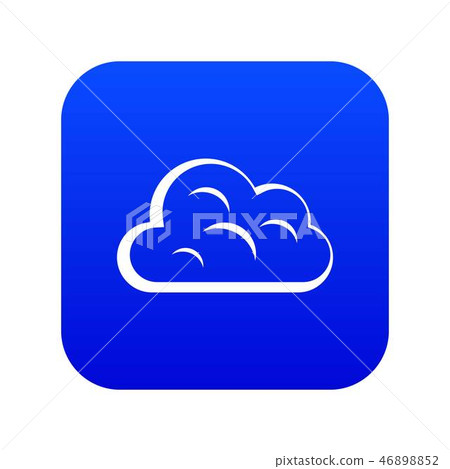 Big cloud icon digital blue Big cloud icon digital blue 46898852