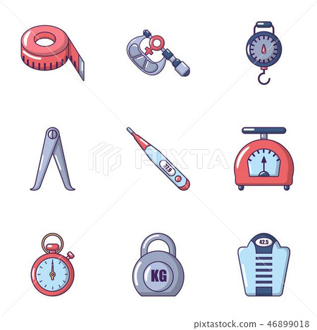 Metering icons set, flat style Metering icons set, flat style 46899018