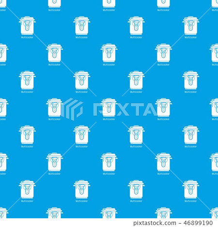 Multi cooker pattern vector seamless blue Multi cooker pattern vector seamless blue 46899190