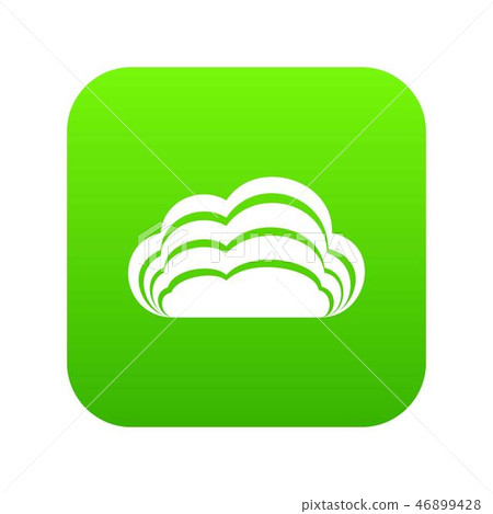 Nature cloud icon green vector - Stock Illustration [46899428] - PIXTA