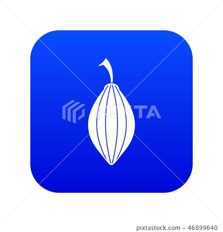 Black cardamom pod icon digital blue Black cardamom pod icon digital blue 46899640