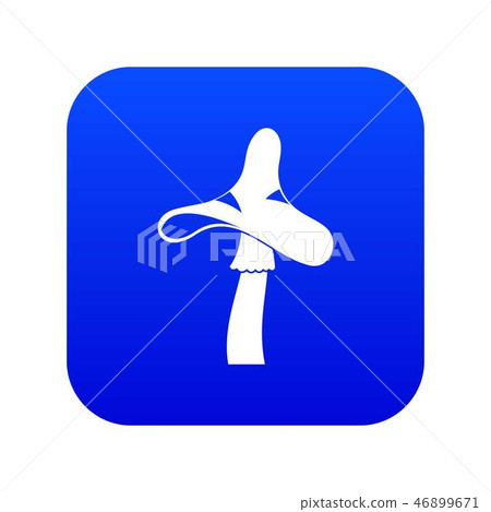 Toxic mushroom icon digital blue Toxic mushroom icon digital blue 46899671