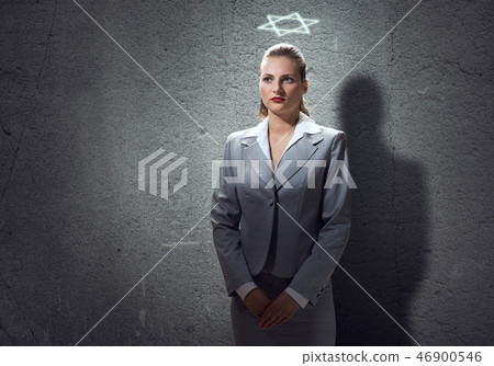 Praying businesswoman 46900546