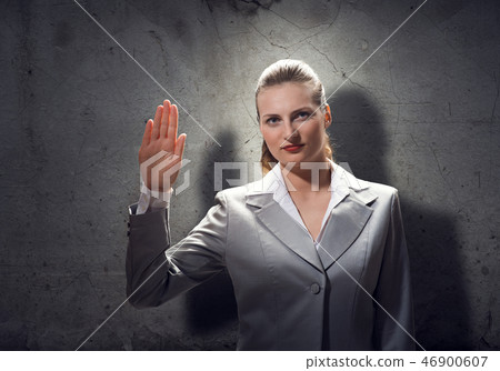 Woman make oath Woman make oath 46900607