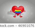 Heart holds the flag of the LGBT in the colors 46901076