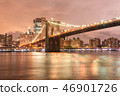 紐約布魯克林和摩天大樓夜景 46901726