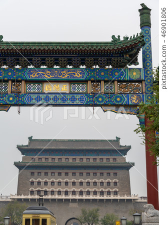 北京風光北京中陽門北京中國景點北京正陽門正陽橋前門街 46901806