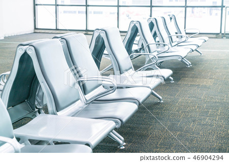Empty airport terminal waiting area 46904294