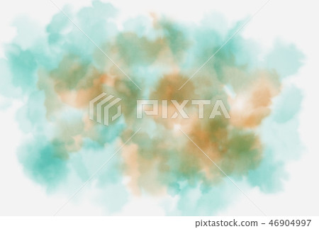 Watercolor background material green and orange 46904997