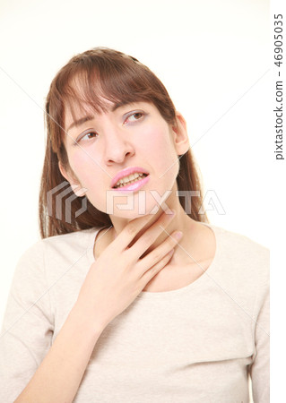 Woman who is troubled by opium insect 46905035